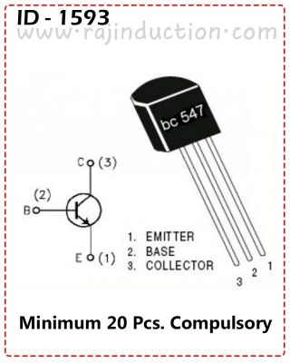 (ID-1593) BC 547 Transistor 10Pcs Price=