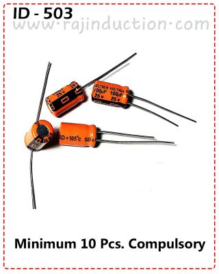 {ID - 503} Capacitor 100uf, 25Volt 10 Pcs. Price =