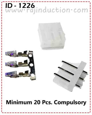 {ID - 1226} 3 Pin Male/Female Connector 20 Pcs. Price =