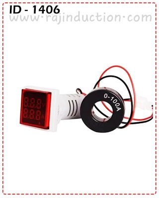 {ID - 1406 } VoltageCurrent Meter With Display, Voltmeter Ammeter, Single Phase AC 60-500V 0-100A Si