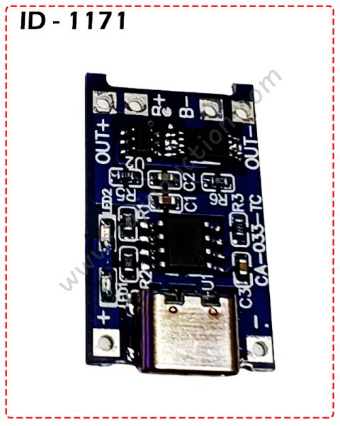 {ID - 1171 } TP 4056 1A Li-ion Battery Charging Module (With Current Protection) Type C 1 Pcs. Price