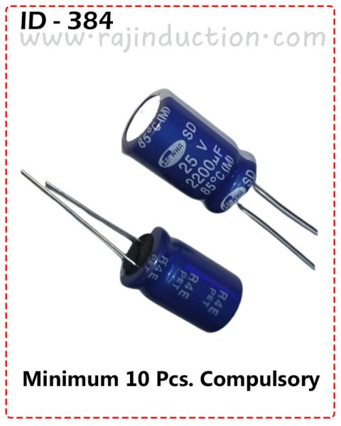 {ID - 384} Capacitor 2200uf 25V 85'C 10 Pcs. Price =