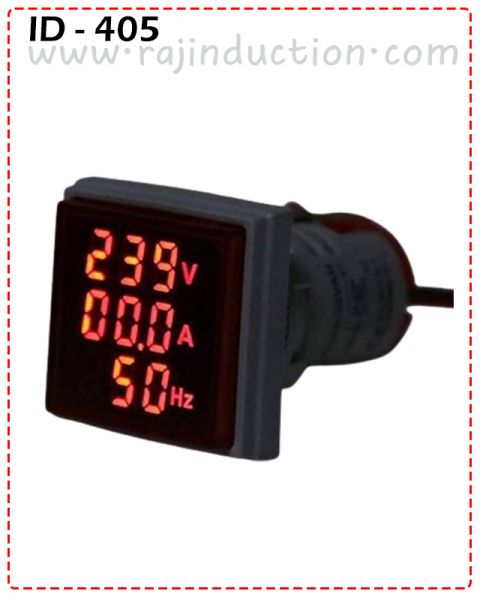 {ID - 405} - 22.5mm 60-500 Volt 0-100 Ampere Frequency Meter 1 Pcs. Price =