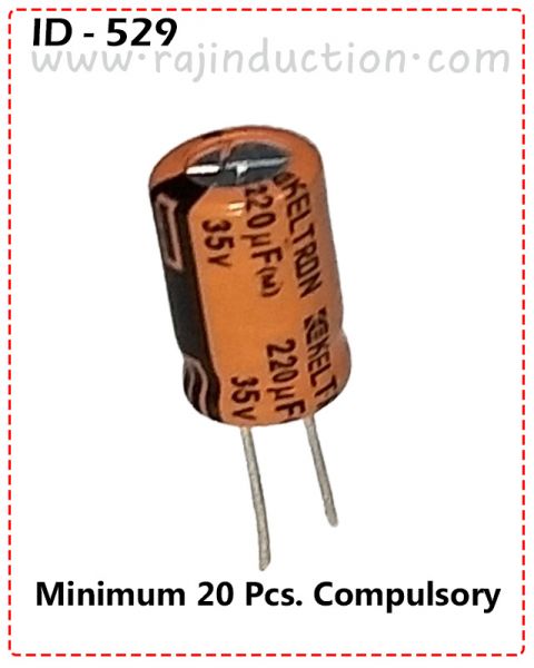 {ID - 529} - Capacitor 220uF 35V 20 Pcs. Price = 