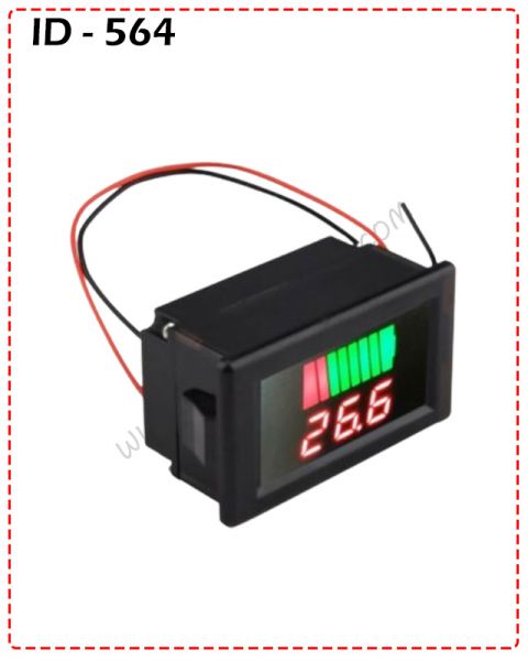 {ID - 564} - 12V-60V DC Lead-Acid Digital Battery Indicator Charge Tester Voltmeter 1 Pcs. Price = 