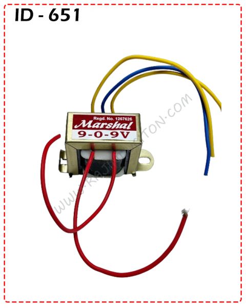 {ID - 651} - Transformer 9-0-9 500 MA 1 Pcs. Price =