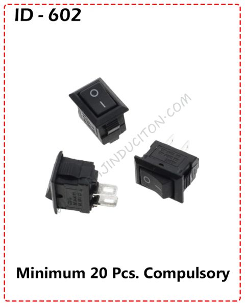 {ID -602} - 2 Pin Mini Rocker Switch 20 Pcs. Price = 