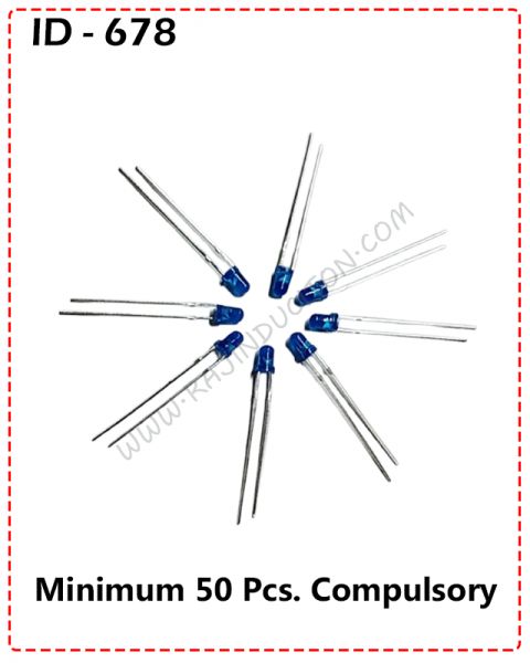 {ID - 678} - 3mm round led blue 50 Pcs. Price =