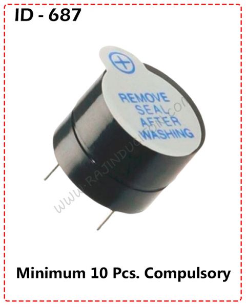 {ID - 687} - Electromagnetic Buzzer - 5V 10 Pcs. Price = 