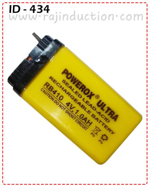 {ID - 434} -Powerox Ultra Rechargeable Battery 4V, 01AH 1 Pcs. Price = 