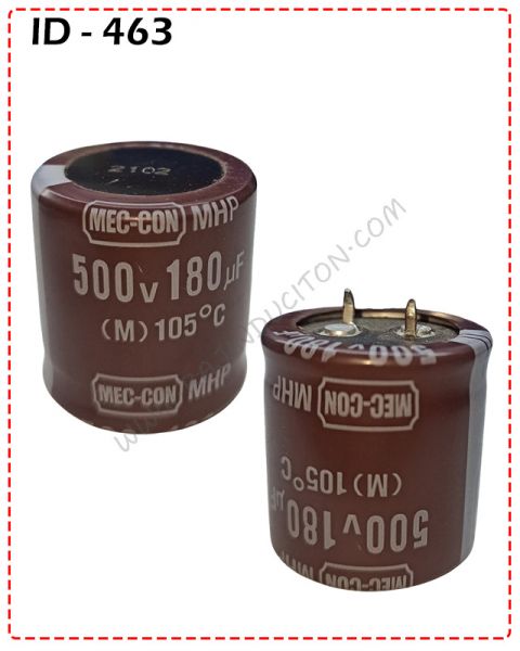 {ID - 463} - 180uF 500V Capacitor 1 Pcs. Price = 